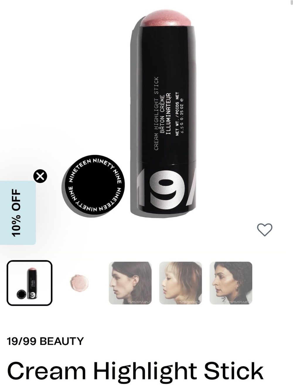 19/99 Beauty Cream Highlight Stick